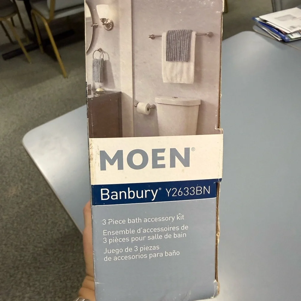 Moen Banbury 3-Piece Bath Accessory Kit in Brushed Nickel